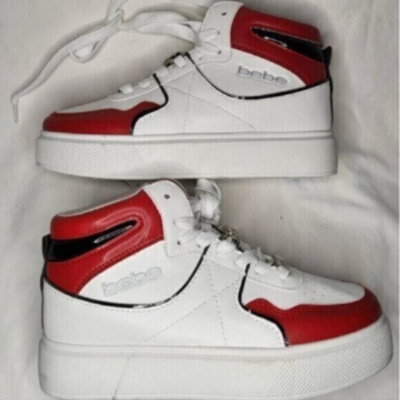 Bebe High Top platform Sneakers NWT Women’s sz 10 - Picture 1 of 8